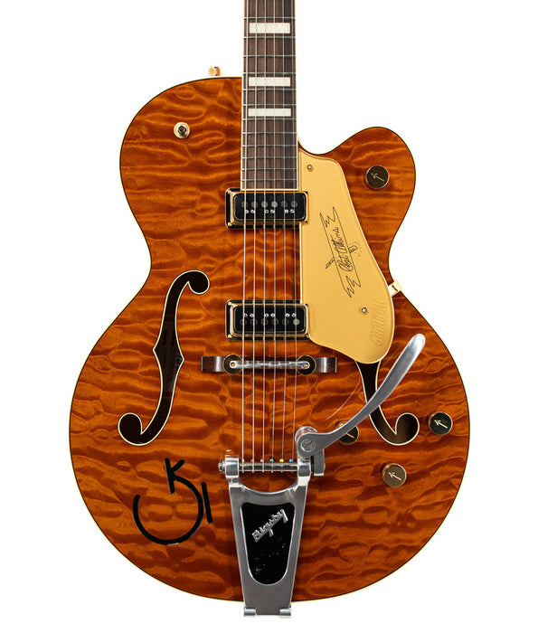 Gretsch G6120TGQM-56 Limited Edition Quilt Classic Chet Atkins Hollow Body with Bigsby - Roundup Orange