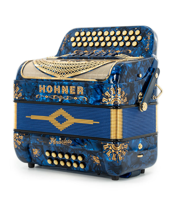 Hohner Anacleto Norteno Two Tone FBE/EAD Accordion - Pearl Blue