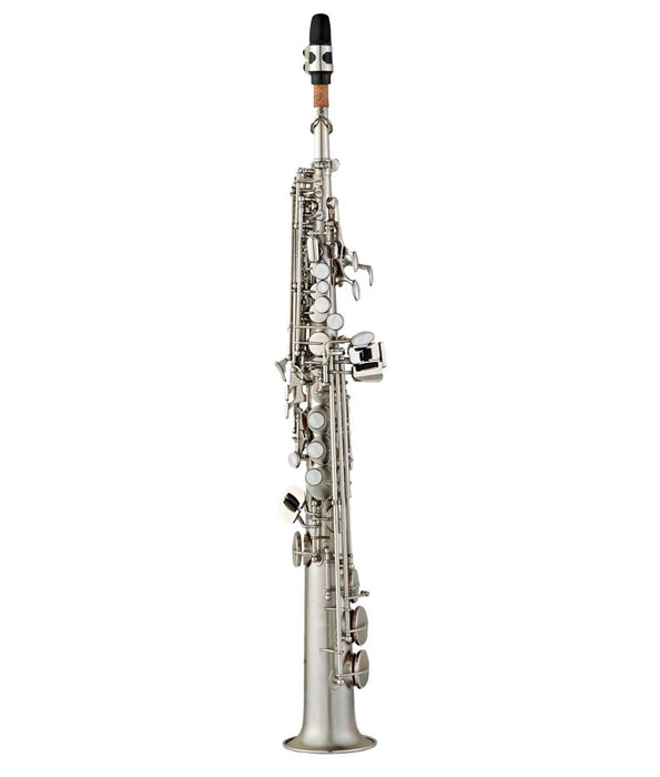 Antigua Winds SS4290 PowerBell Pro Bb Soprano Saxophone - Classic Nickel