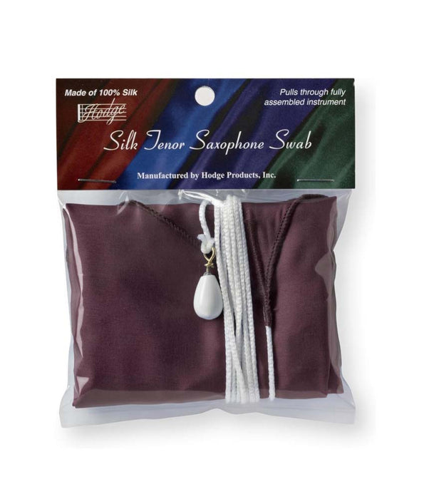 Hodge Tenor Saxophone Silk Swab - Burgundy