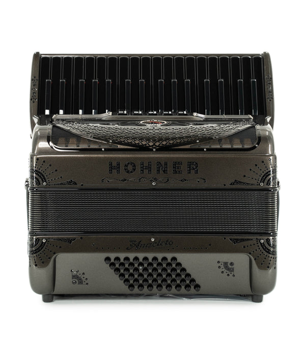 Hohner Anacleto Latino III 34/48 5 Switch Piano Chromatic Piano Accordion - Gun Metal Gray