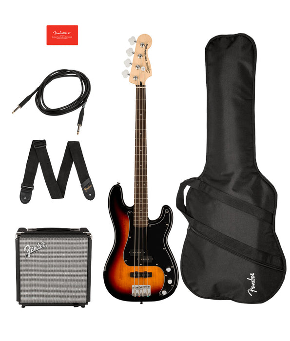 Squier by Fender Affinity Series Precision Bass PJ Bundle Pack, 3-Color Sunburst