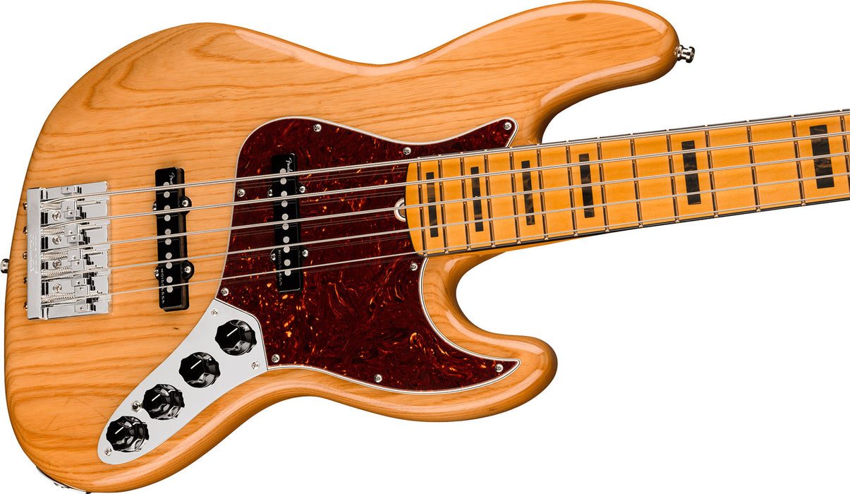 Fender American Ultra Jazz Bass V, Maple Fingerboard - Aged Natural