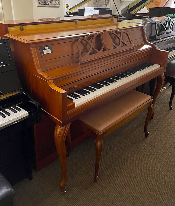 Young Chang 43" F-108 Queen Anne Console Piano | Satin Cherry | SN: 1326582 | Used