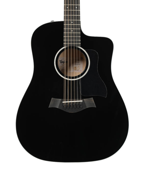 Taylor 250ce Plus Spruce/Maple 12-String Acoustic-Electric Guitar - Black | Used