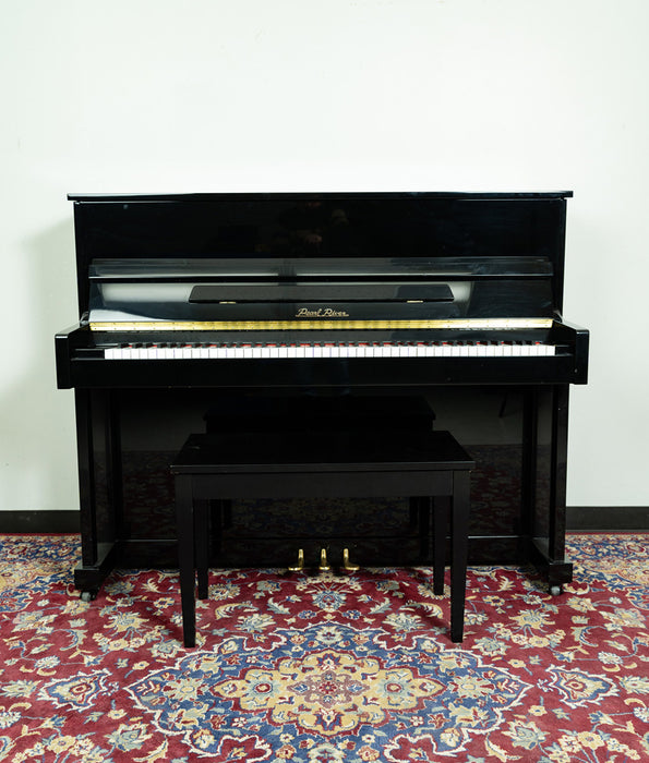 Pearl River UP118E Upright Piano | Polished Ebony | SN: 690109 | Used