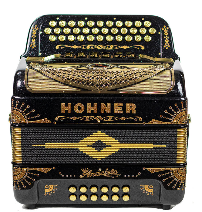 Hohner Anacleto Rey Del Norte Two Tone GCF/FBE Accordion - Space Black