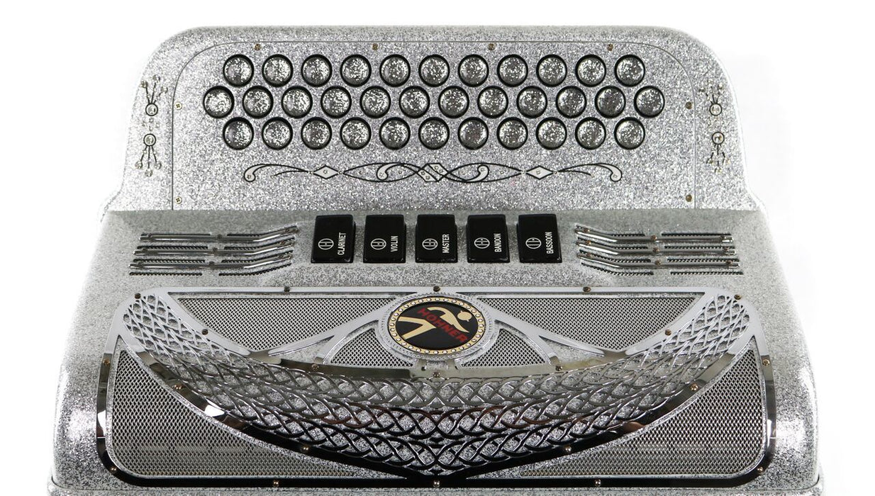 Hohner Anacleto Rey Del Norte III 5S FBE Compact Silver