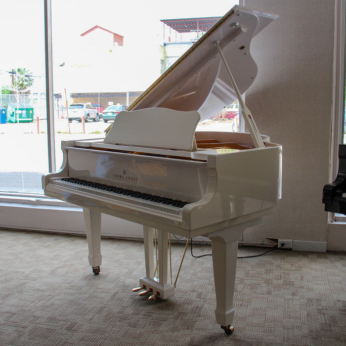 Young Chang White GP150 Baby Grand Piano