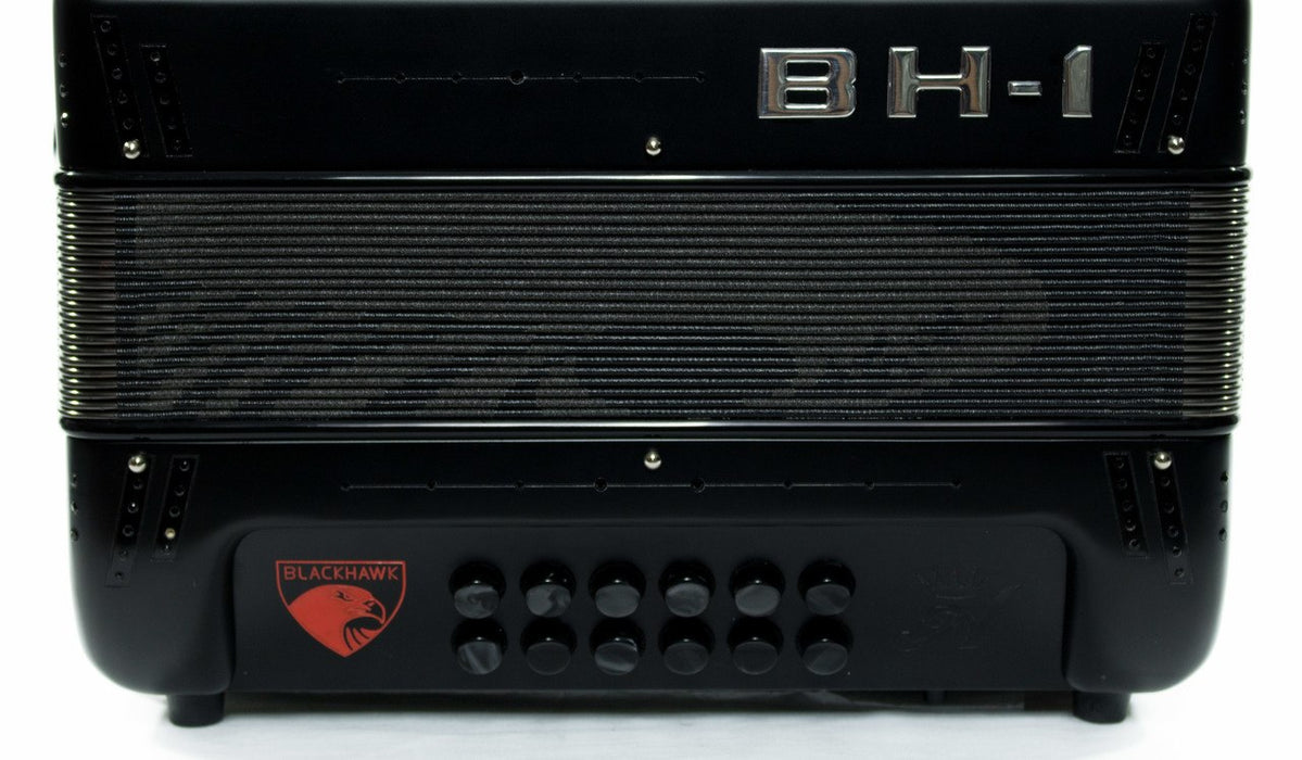 Hohner Anacleto Blackhawk 5-Switch Compact FBbEb Accoordion - Matte Black