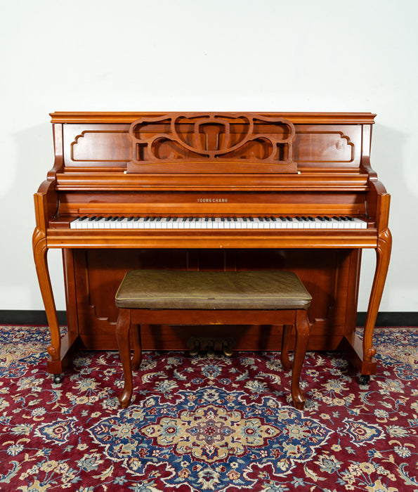 Young Chang Upright Piano | Satin Mahogany | SN: T00119086 | Used