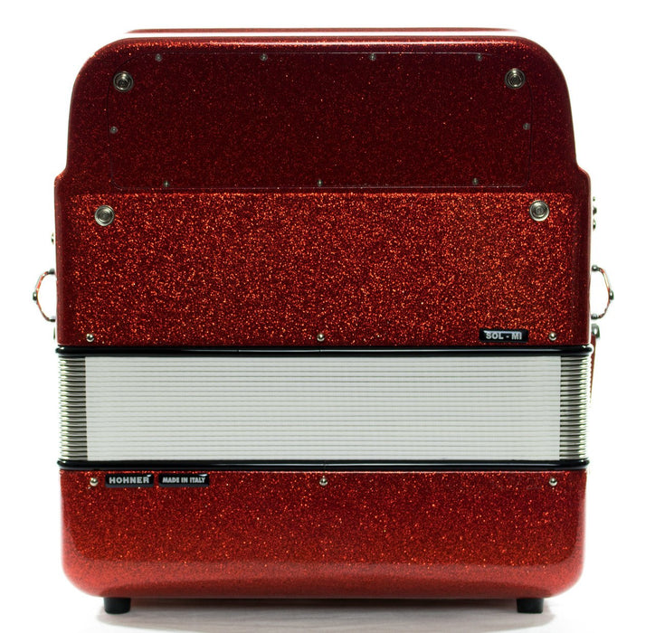 Hohner Anacleto Rey Del Norte TT EAD/GCF Compact Accordion Tinsel Red | New