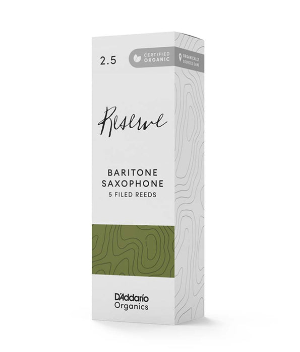 D'Addario Reserve 2.5 Baritone Saxophone Reeds - Box of 5