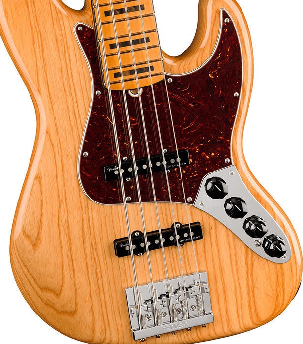 Fender American Ultra Jazz Bass V, Maple Fingerboard - Aged Natural