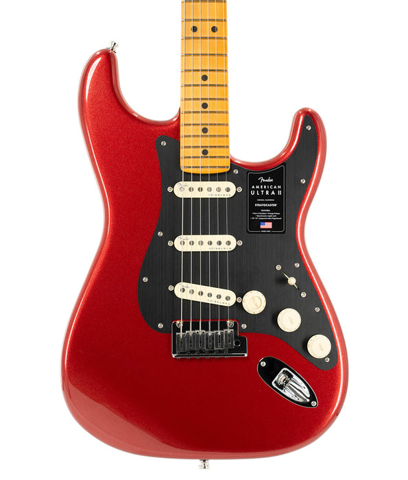 Fender American Ultra II Stratocaster Electric Guitar - Maple Fingerboard, Sinister Red | New