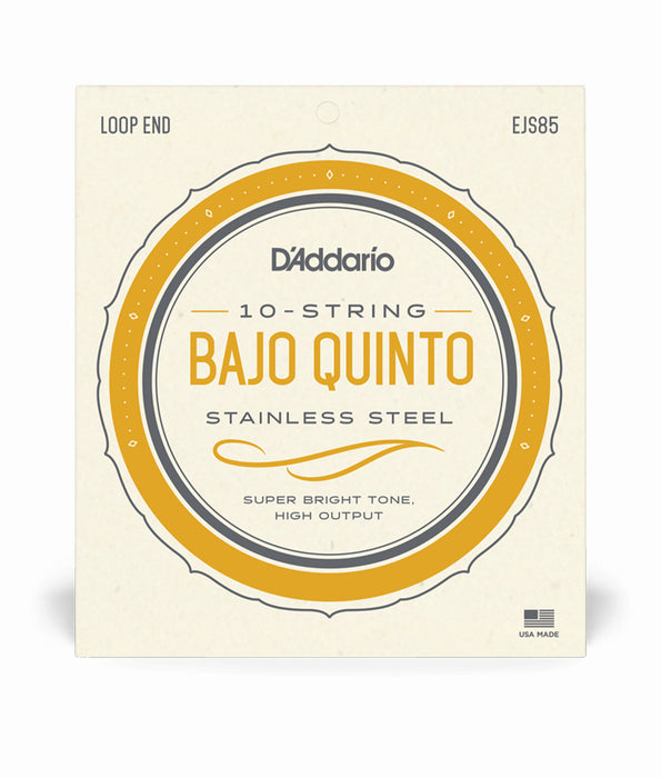 D'Addario EJS85 Bajo Quinto Stainless Steel Strings