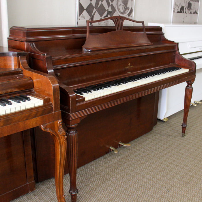 Steinway & Sons Model 40 Upright Piano | Hepplewhite Art Case | Mahogany