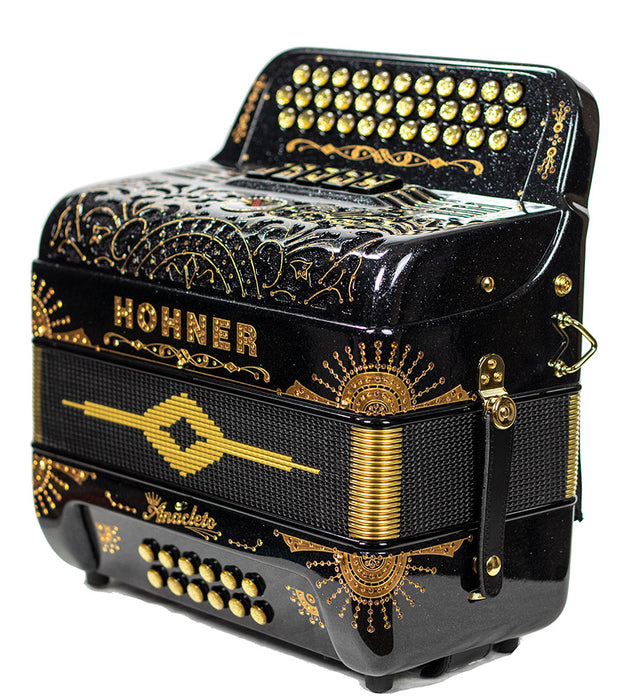 Hohner Anacleto Rey Del Norte III Compact 5 switch 34 button, FBE - Space Black