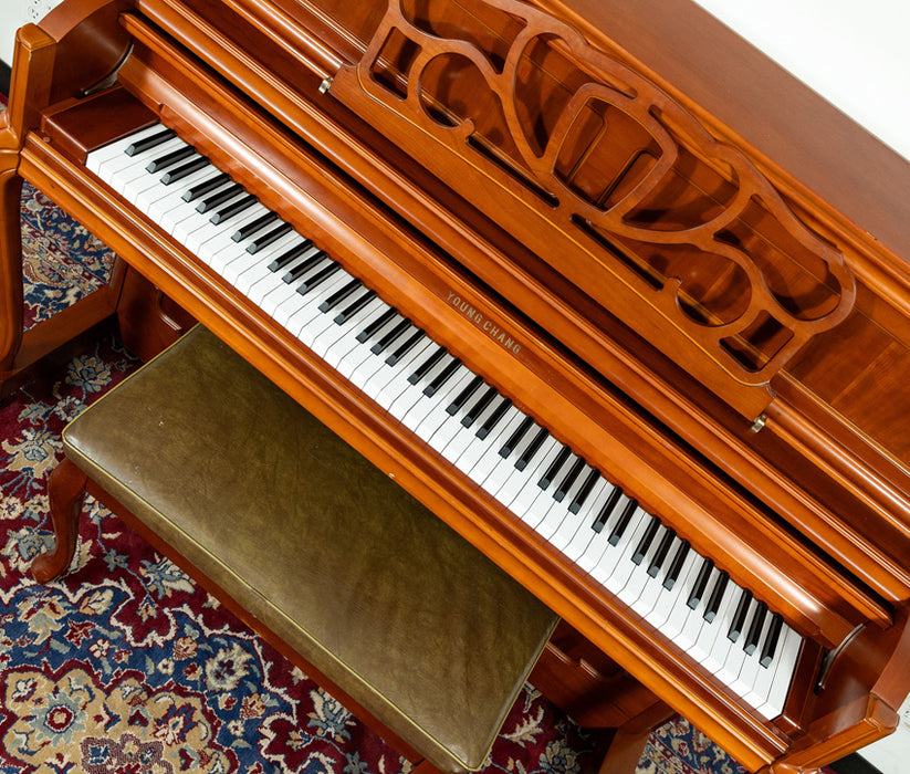 Young Chang Upright Piano | Satin Mahogany | SN: T00119086 | Used