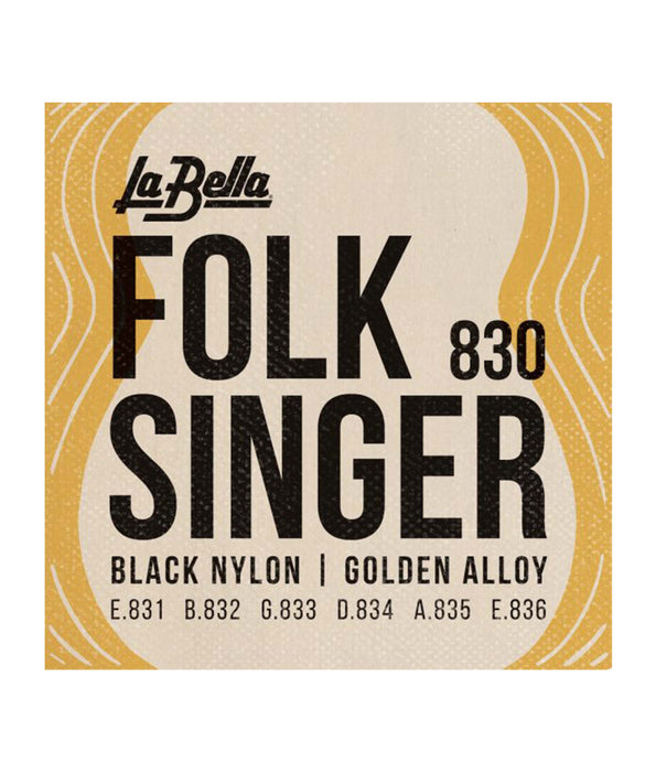 La Bella 830 Folk Singer Ball Ends Nylon/Alloy Strings Set | New