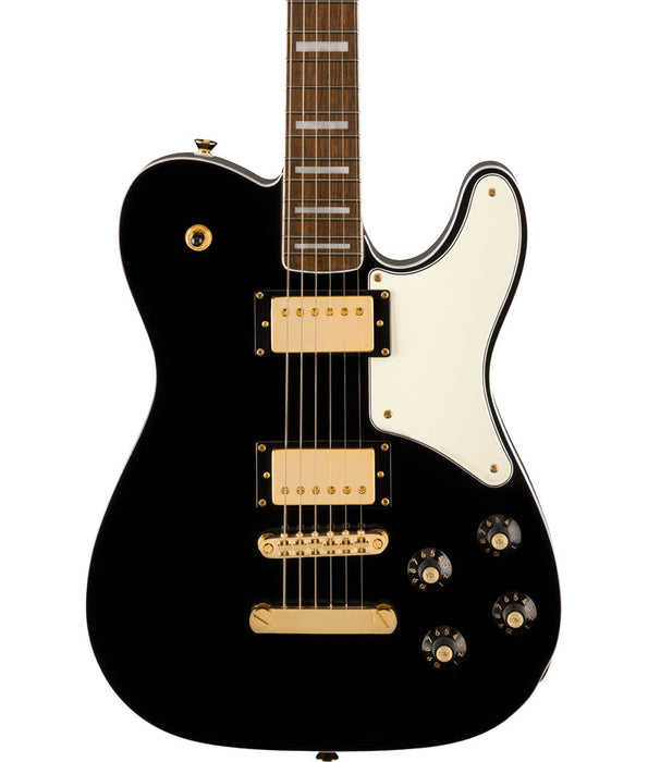 Squier Limited Edition Paranormal Troublemaker Telecaster Deluxe - Gold Hardware, Black