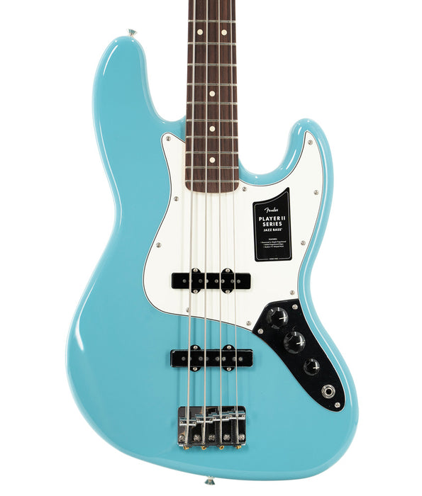 Fender Player II Jazz Bass Guitar, Rosewood Fingerboard - Aquatone Blue