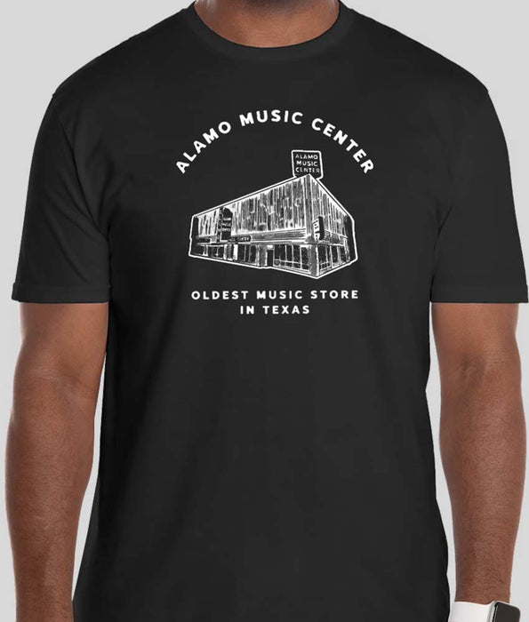 Alamo Music Store Front T-Shirt - Black - Large