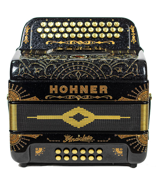 Hohner Anacleto Rey Del Norte III Compact 5 switch 34 button, FBE - Space Black