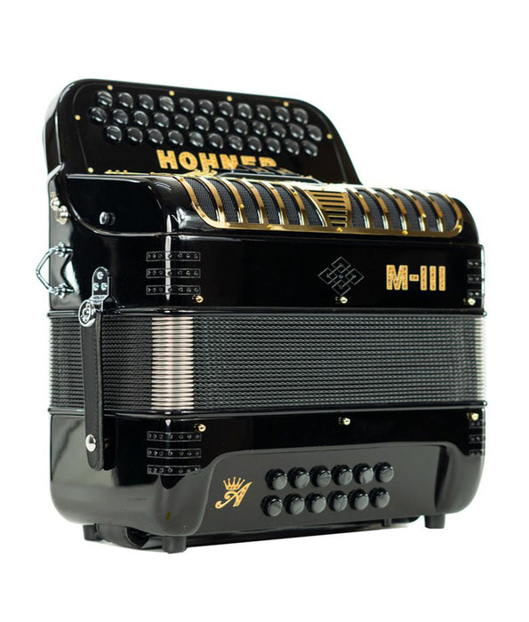 Pre-Owned Hohner Anacleto - MARK III 3 Switch Compact Accordion G Key, Black | Used