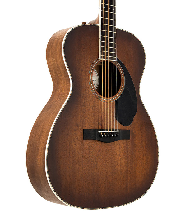 Fender PO-220E Acoustic-Electric Guitar, Mahogany, Ovangkol FB, Cognac Burst