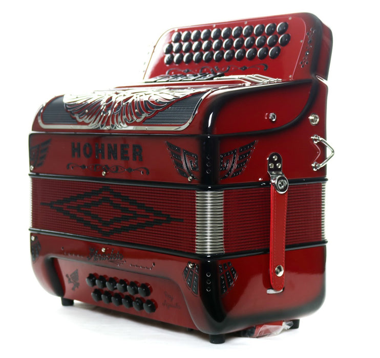 Hohner Anacleto Rey Aguila 5S Accordion Ruby Red | New