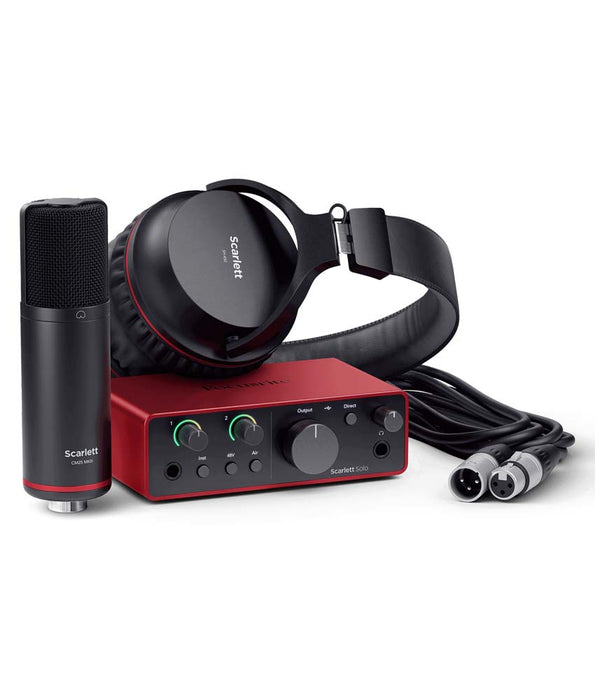 Focusrite Scarlett Solo Studio USB Audio Interface Bundle - 4th Generation