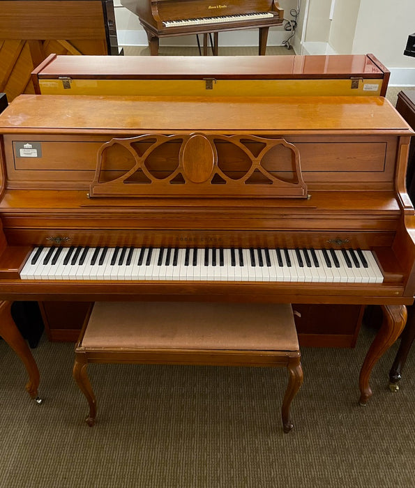 Young Chang 43" F-108 Queen Anne Console Piano | Satin Cherry | SN: 1326582 | Used