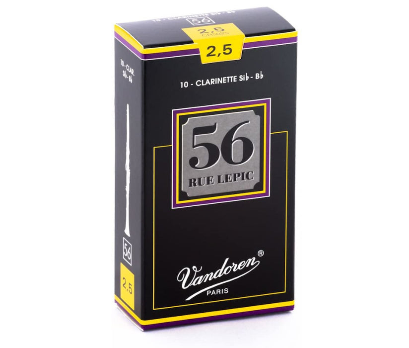 Vandoren Clarinet Reeds 56 Rue Lepic, Size 2.5, 10pk