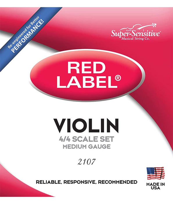 Super Sensitive 2107 Medium Gauge 4/4 Violin Strings Set