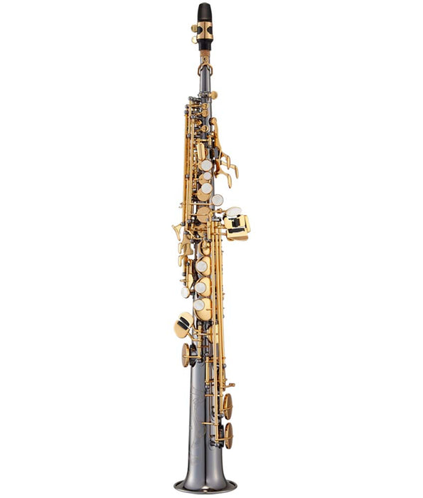 Antigua Winds SS4290 PowerBell Pro Bb Soprano Saxophone - Black Nickel w/ Gold Keys