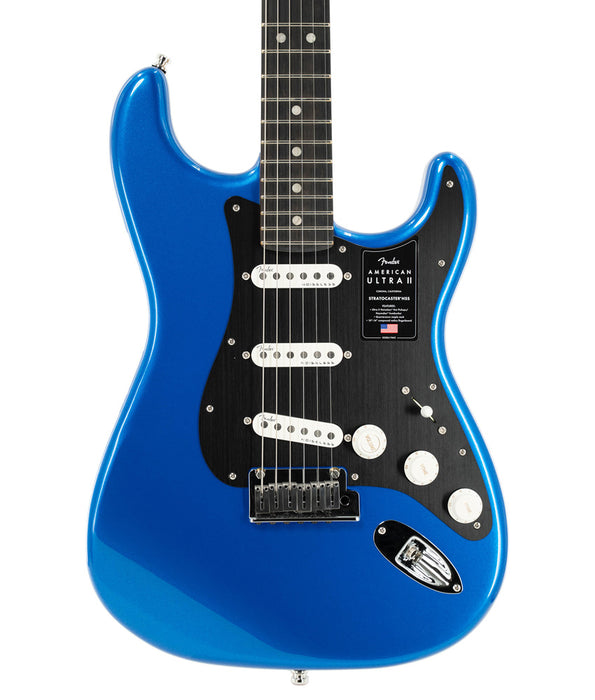 Fender American Ultra II Stratocaster Electric Guitar - Ebony Fingerboard, Noble Blue | New