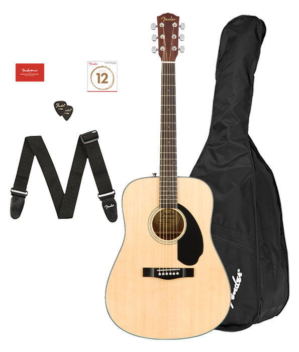 Fender CD-60S Dreadnought Acoustic Guitar Pack V2 - Natural