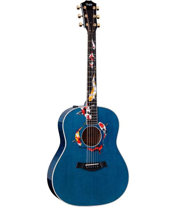 Taylor Custom Koi Fish Grand Pacific C17e Acoustic-Electric Guitar w/ Circa 74 Amp - Living Jewel Blue