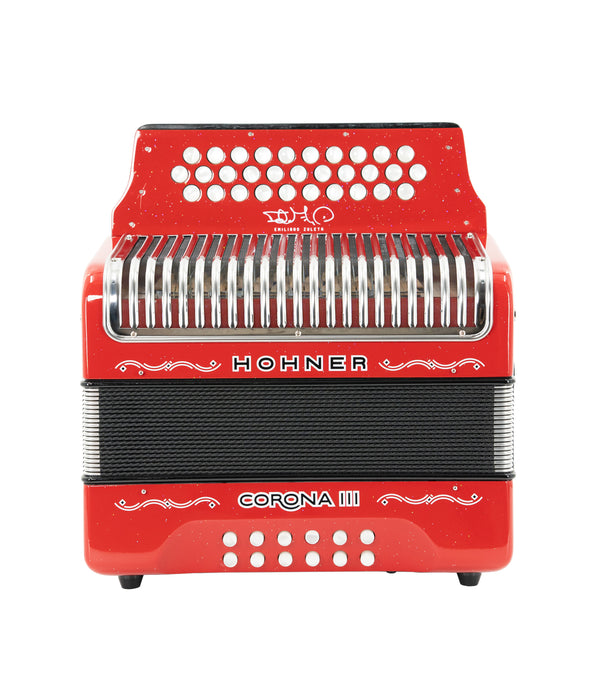 Pre-Owned Hohner Corona - III BbEbAb Emiliano Zuleta Signature Accordion