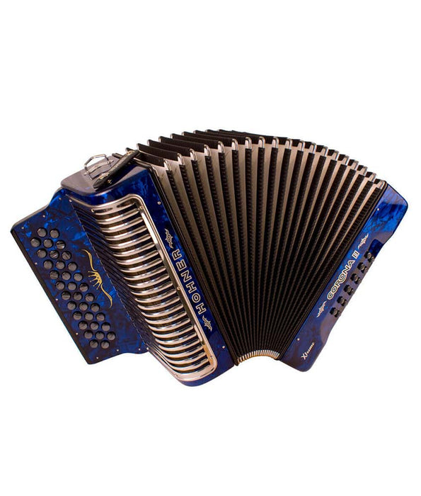 Hohner Corona II Xtreme EAD Accordion, Pearl Dark Blue