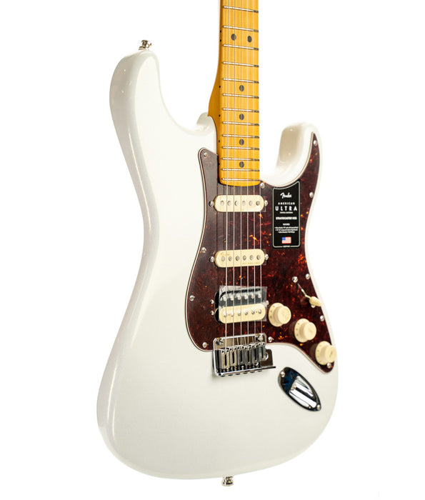 Fender American Ultra Stratocaster HSS, Maple Fingerboard, Arctic Pearl