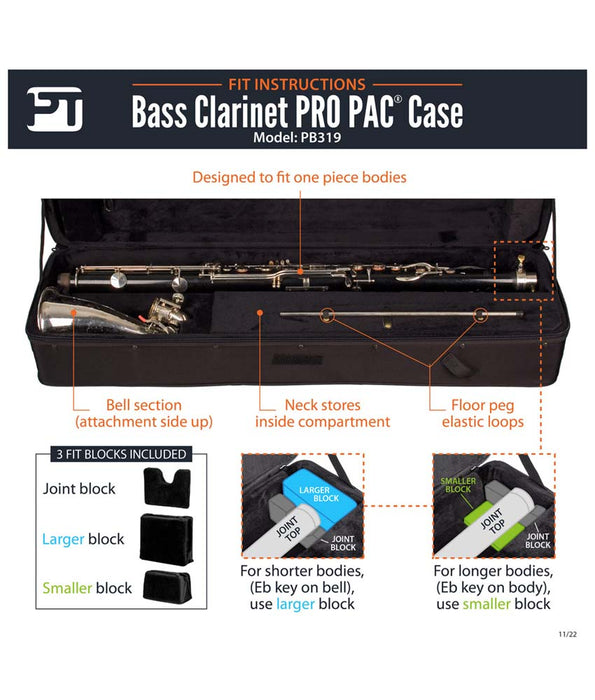 Band and Orchestra Protec Protec PB319 Bass Clarinet PRO PAC