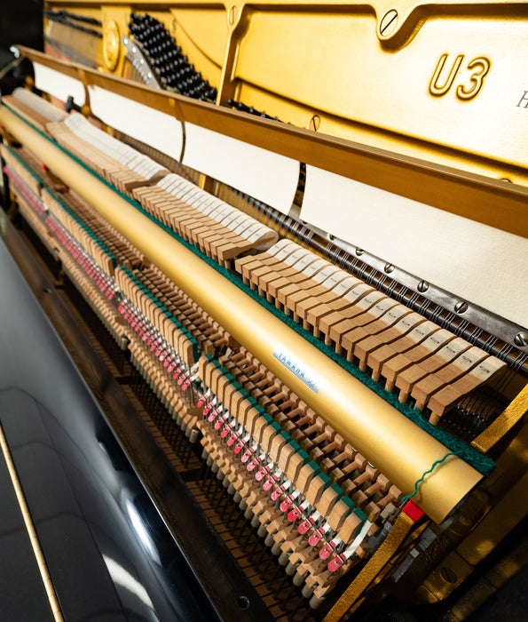 Yamaha 52" Fully Restored U3H Upright Piano | Polished Ebony | Used