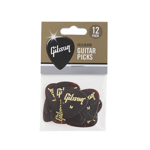 Gibson Medium Picks, 12 Pack - Tortoise