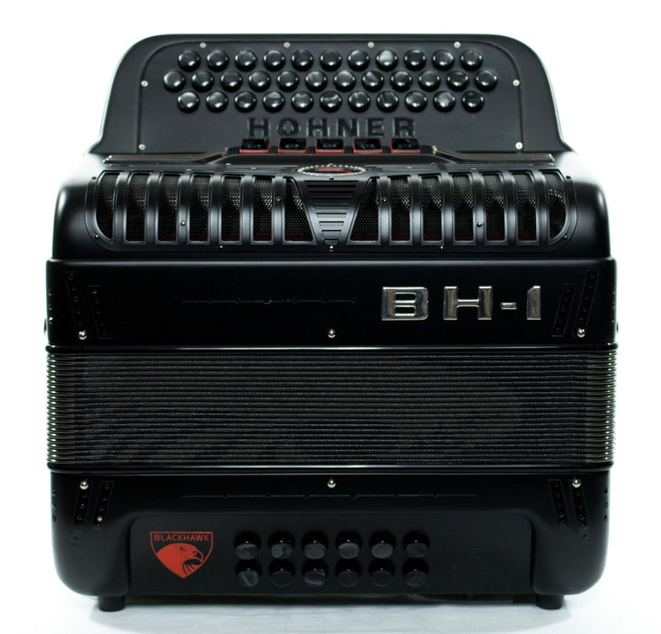 Hohner Anacleto Blackhawk 5-Switch Compact FBbEb Accoordion - Matte Black