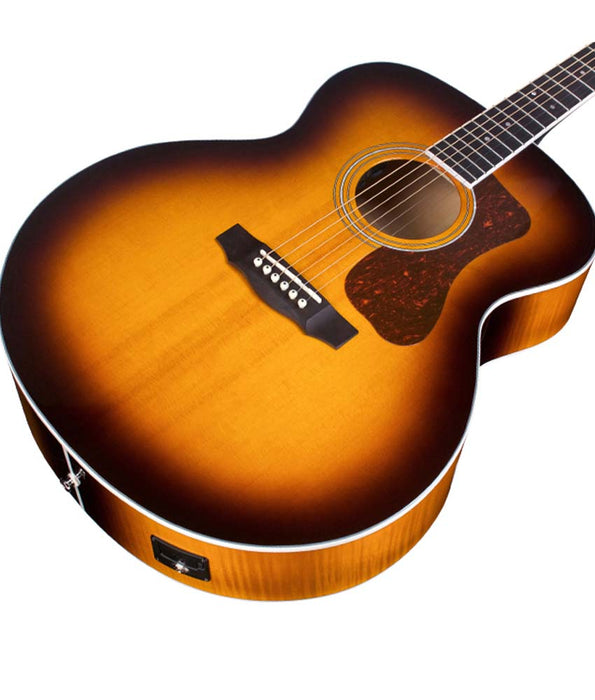 Guild F-250E Deluxe Jumbo Maple Acoustic-Electric Guitar - Antique Burst Gloss