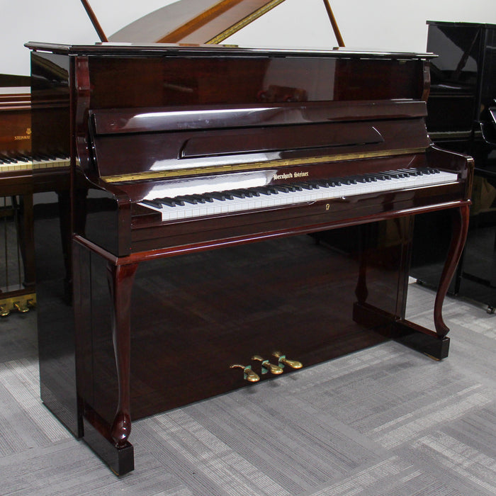 Bernhard Steiner 116B Console Piano | French Style Mahogany Finish