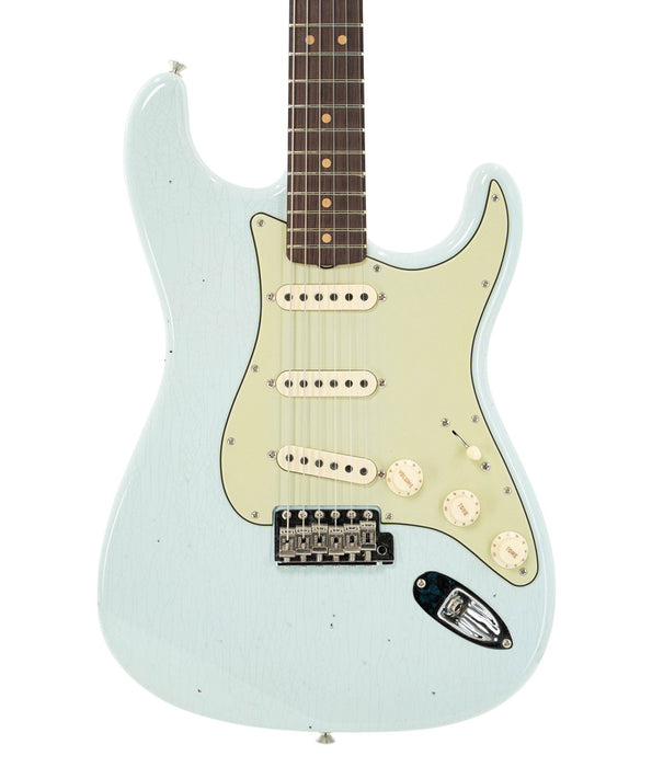 Fender Custom Shop Limited Editon 63 Strat Journeyman Closet Classic Electric Guitar - Aged Sonic Blue
