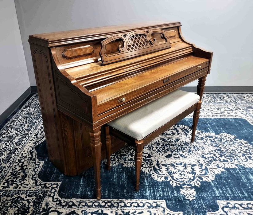 Kimball 4256 Console Piano | Satin Oak | SN: D89353 | Used